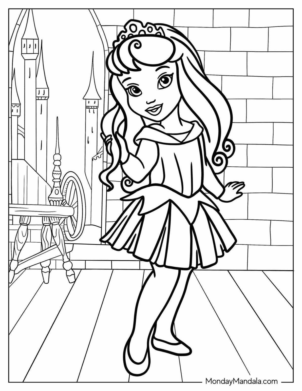 free princess color pages
