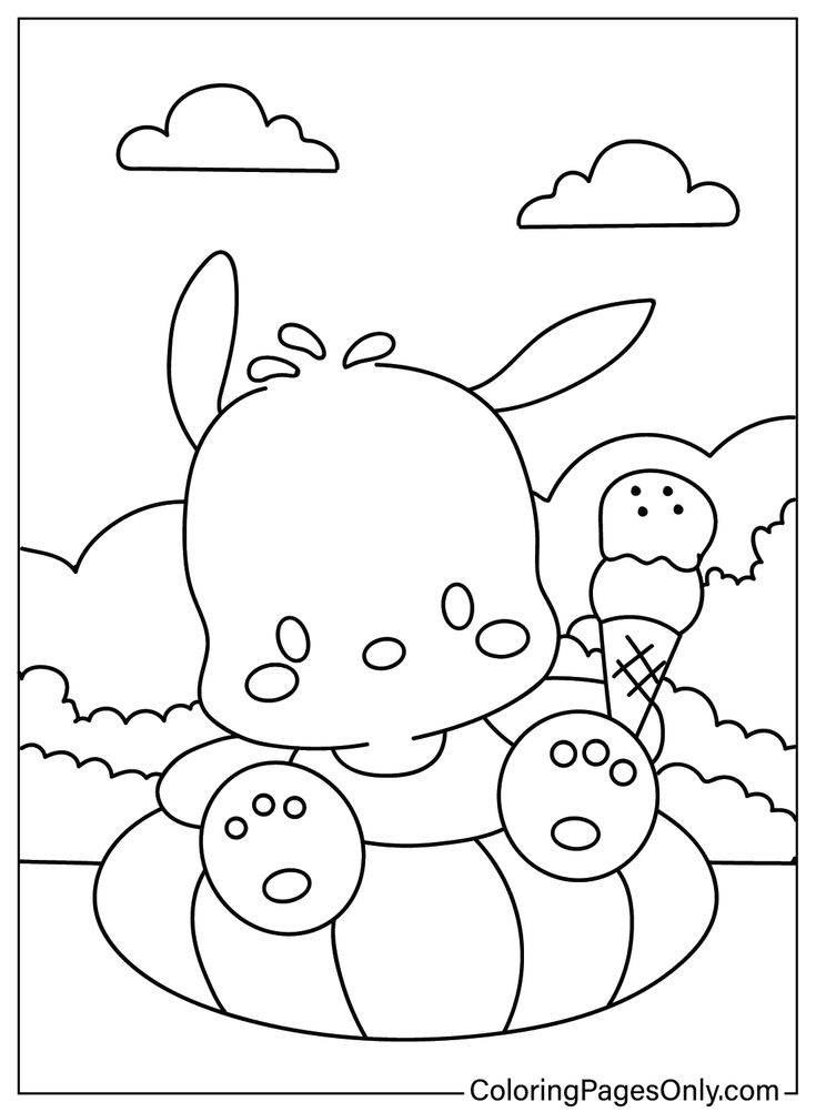 36 Free Printable Pochacco Coloring Pages In 2024 Hello Kitty