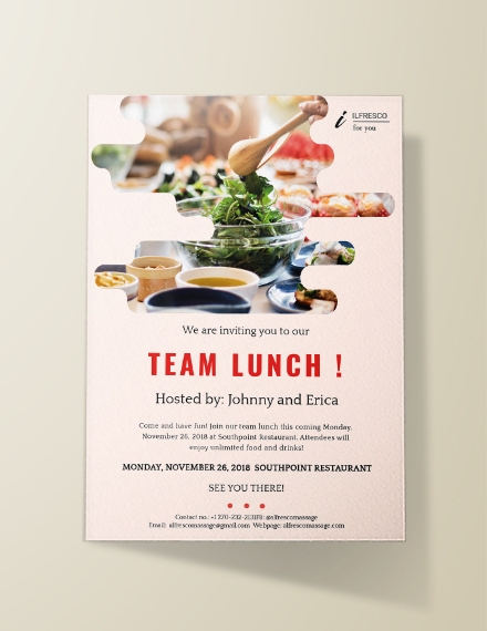lunch invitation templates