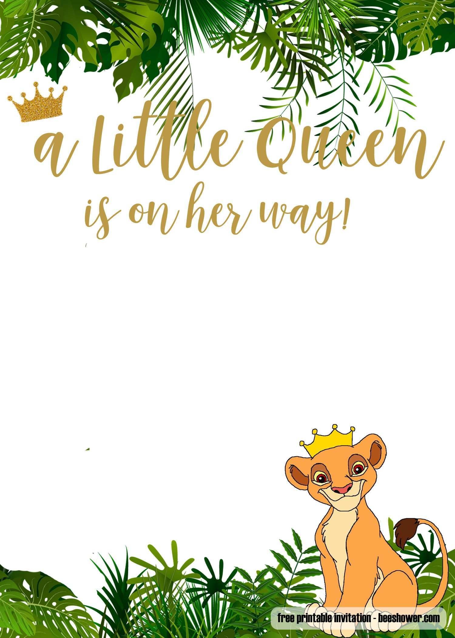 38 Report Free Lion King Birthday Invitation Template For Ms Word By