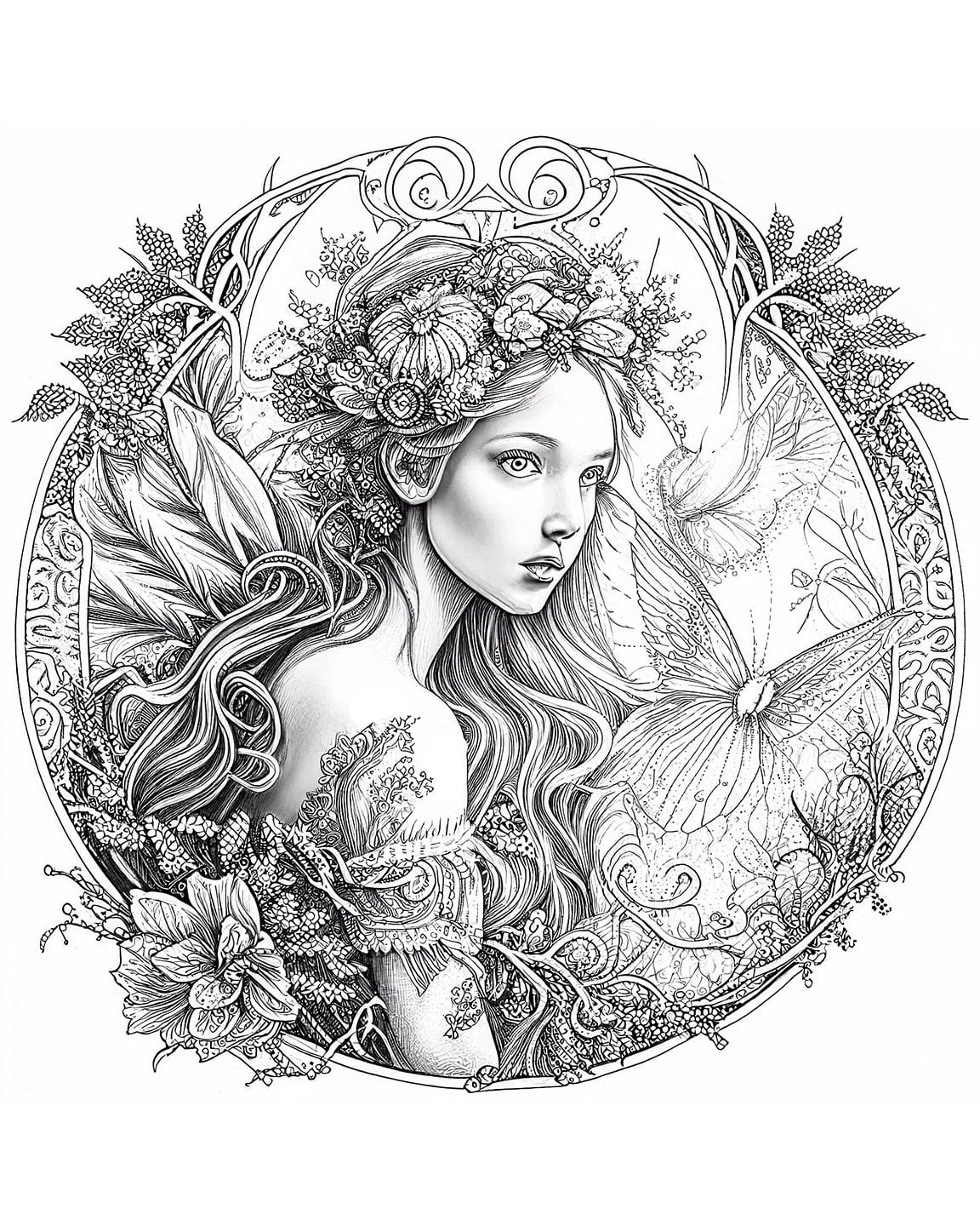 Fairy Coloring Pages For Adults