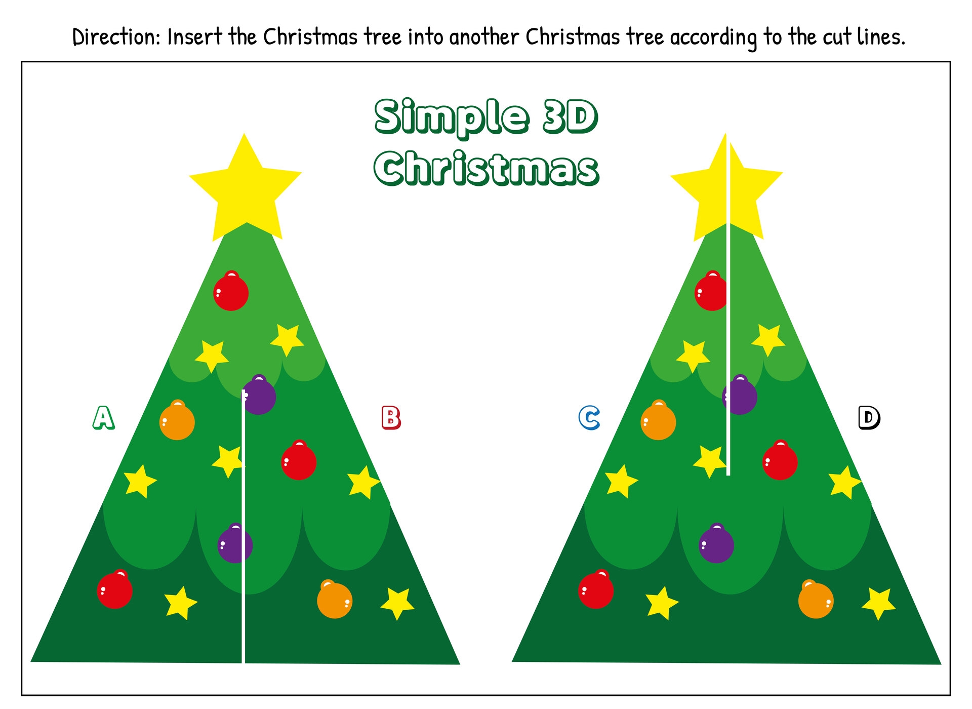 3D Christmas Cards 11 Free PDF Printables Printablee