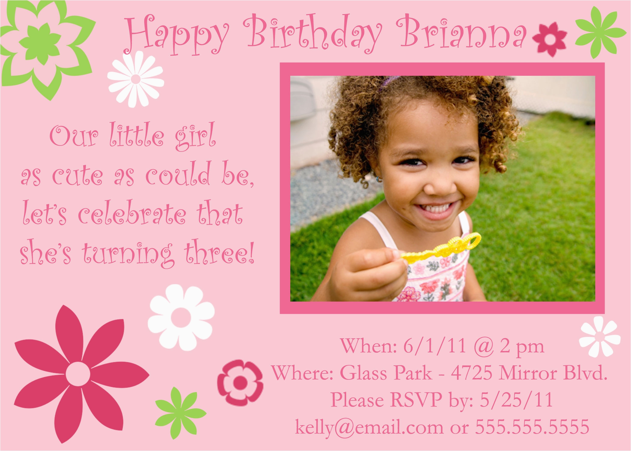3rd birthday invitation templates