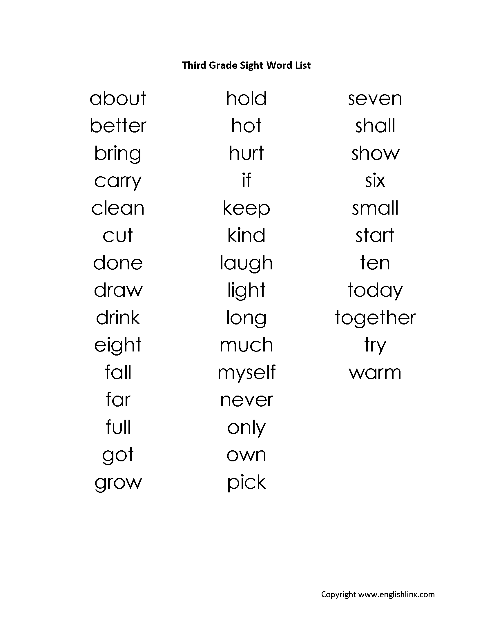 3rd Grade Spelling Words Tree Valley Academy Worksheets Library