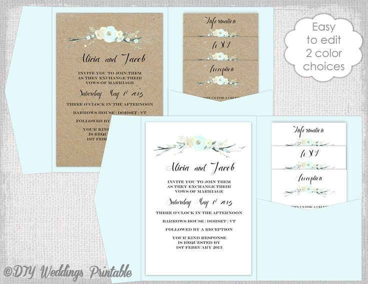 4 fold invitation template