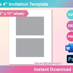 4 quot X 6 quot Invitation Card Template Postcard SVG DXF Ms Word Docx Png 
