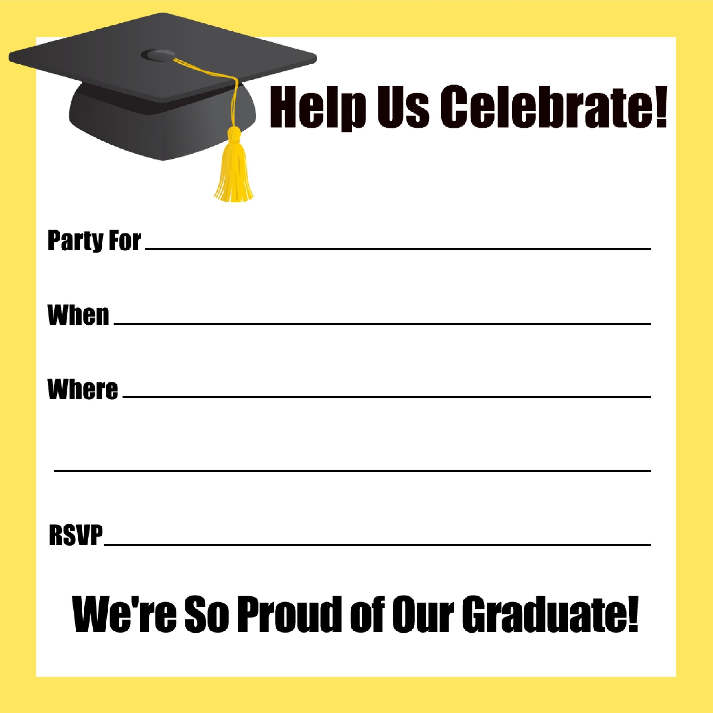 graduation celebration invitation templates