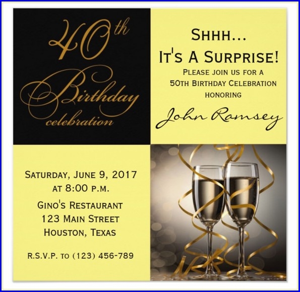 40th birthday invitation templates free download