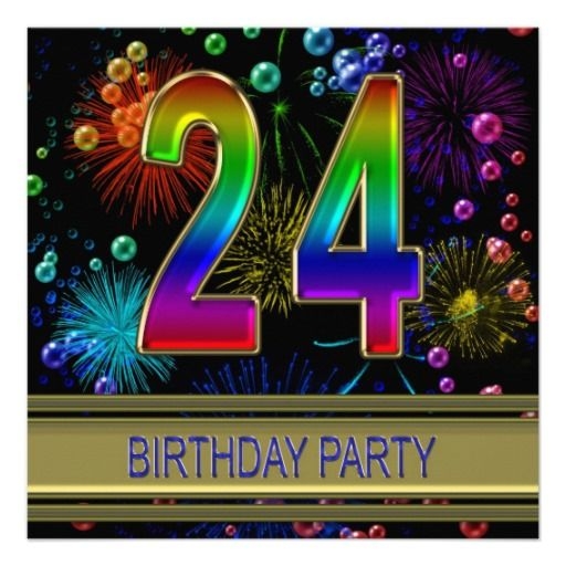 41 24Th Birthday Invitations Background Free Invitation Template