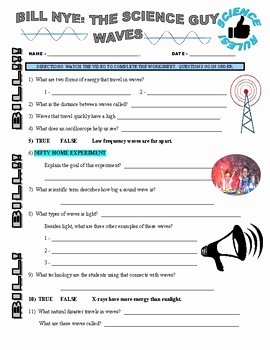 49 Bill Nye Waves Worksheet Chessmuseum Template Library