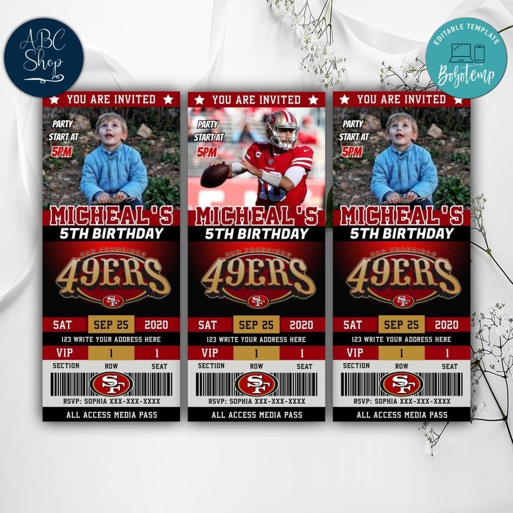 49Ers Invitation Template Free