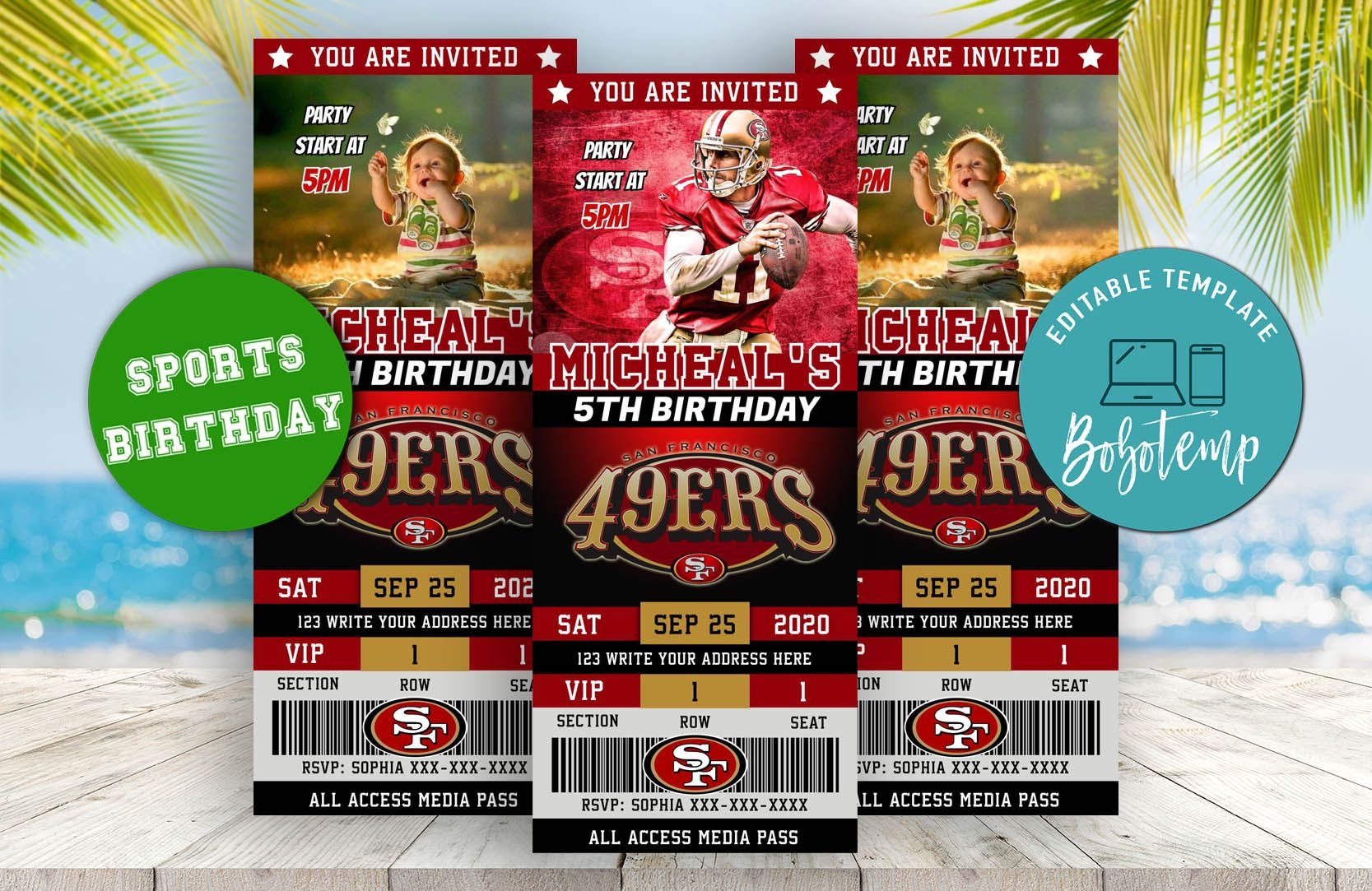 49ers invitation template