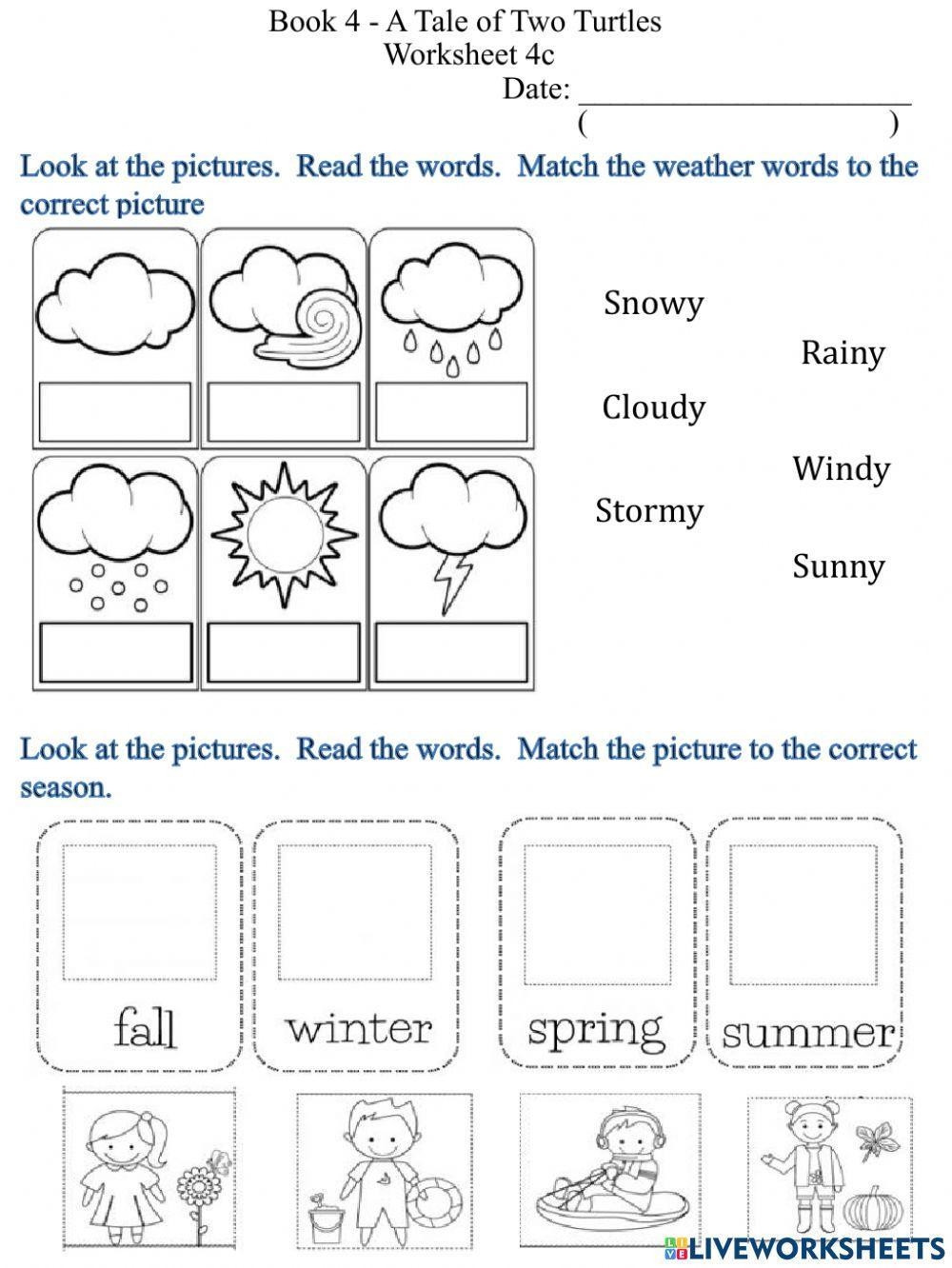 4c Weather And Seasons Worksheet Worksheet Live Worksheets