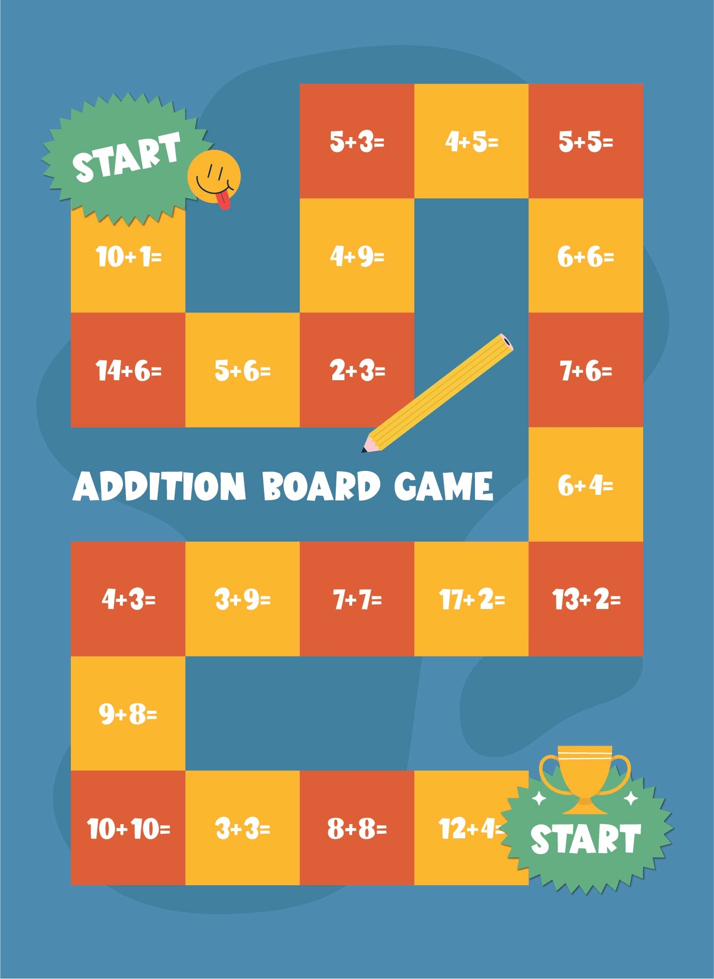 5 Best Printable Addition Board Games PDF For Free At Printablee