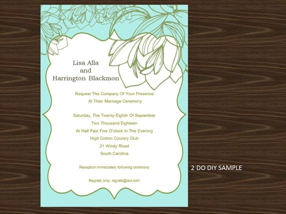 5 X 7 Invitation Template Word