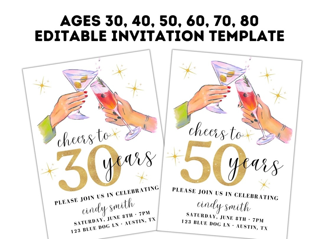 40 and fabulous invitation template