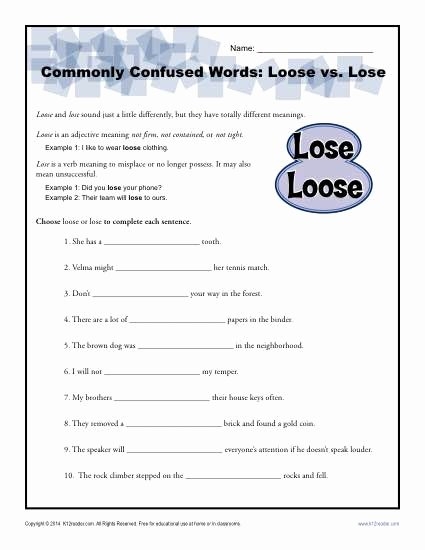 50 Commonly Confused Words Worksheet Chessmuseum Template Library