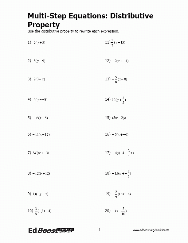 50 Multi Step Equations Worksheet Pdf Chessmuseum Template Library