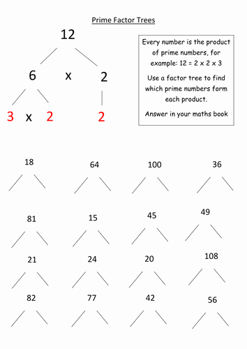 50 Prime Factorization Worksheet Pdf