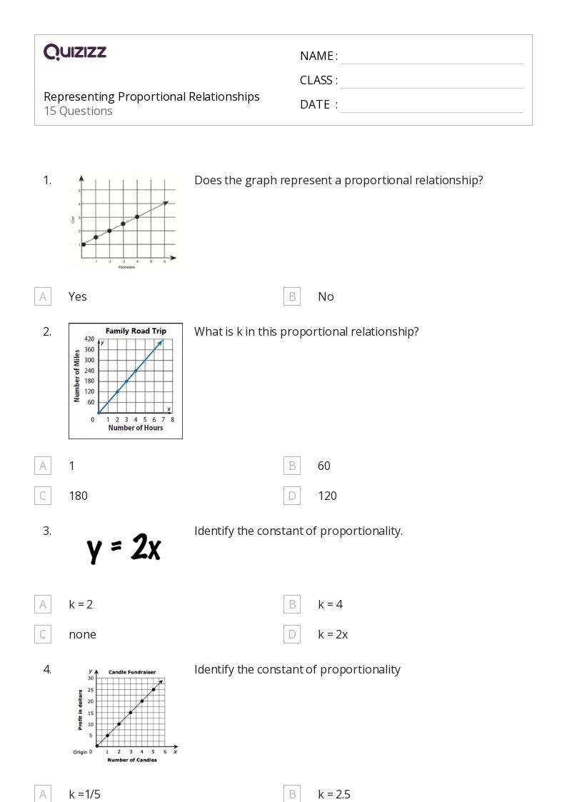 graphing proportional relationships worksheet