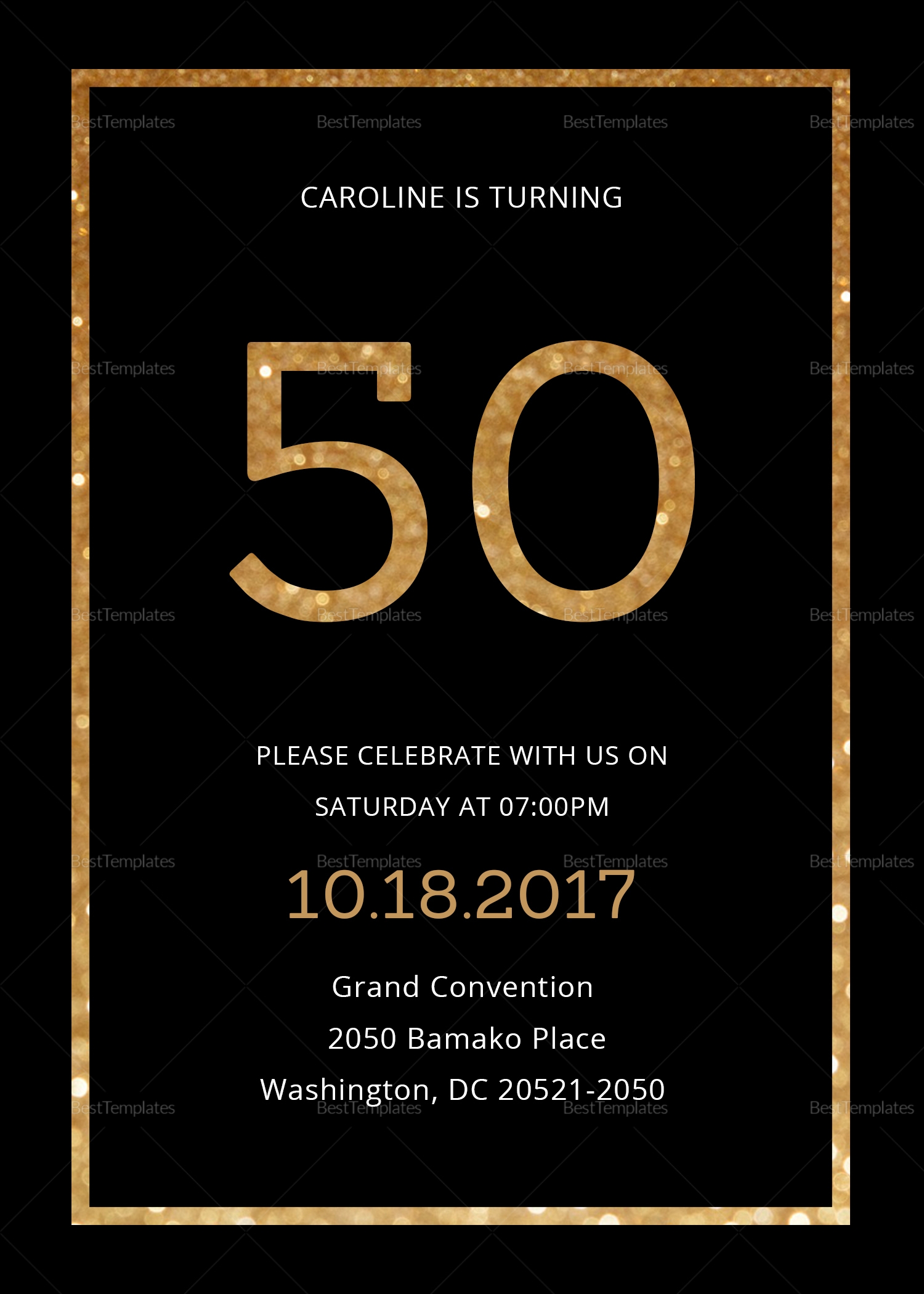 50th party invitation templates