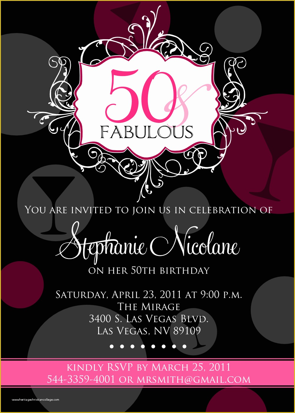 50th birthday invitation templates free printable