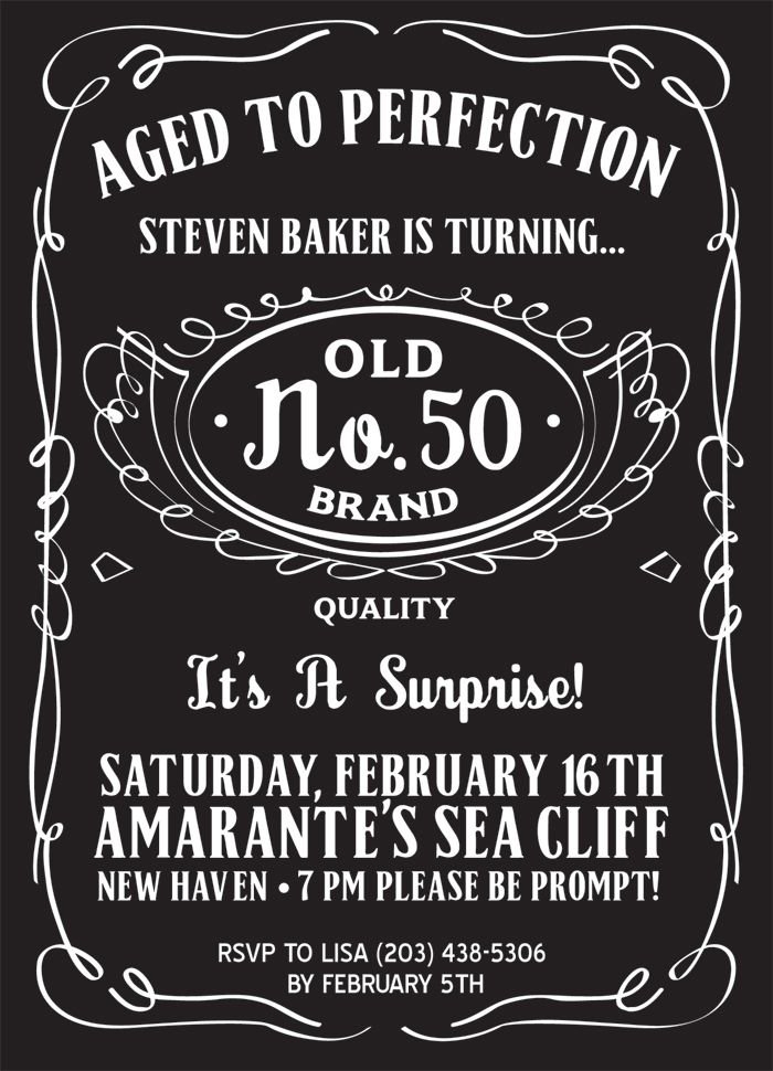 50th Birthday Invitations For Him