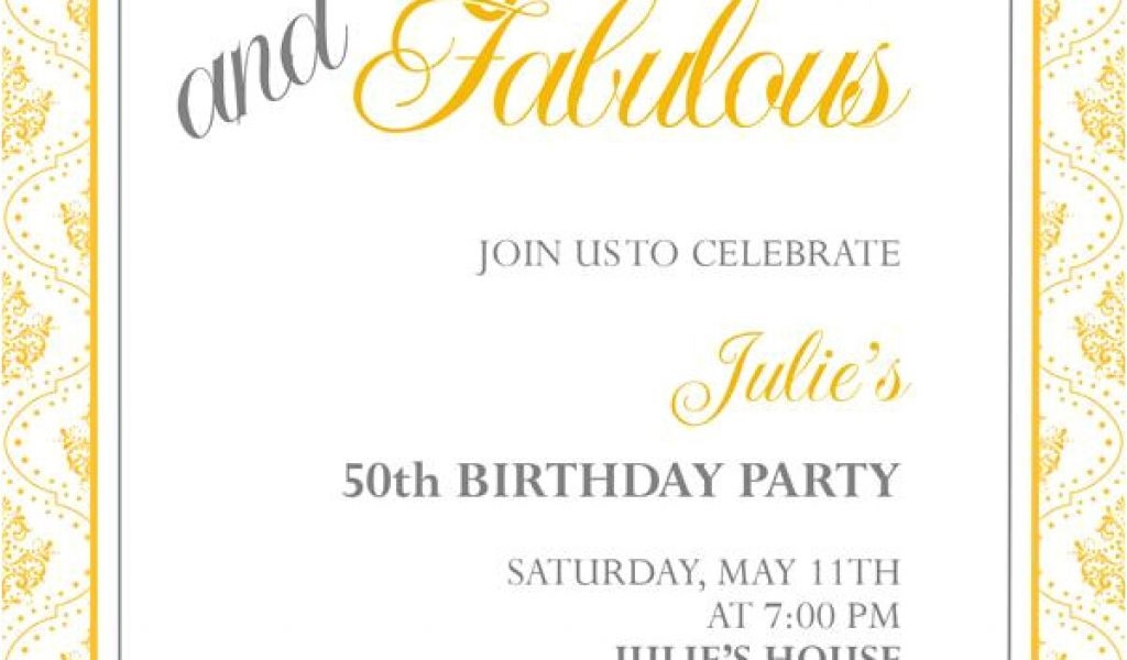 50th birthday party invites free templates
