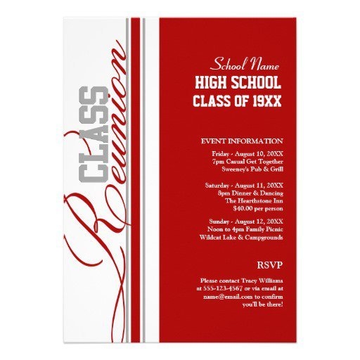 50th Class Reunion Invitations