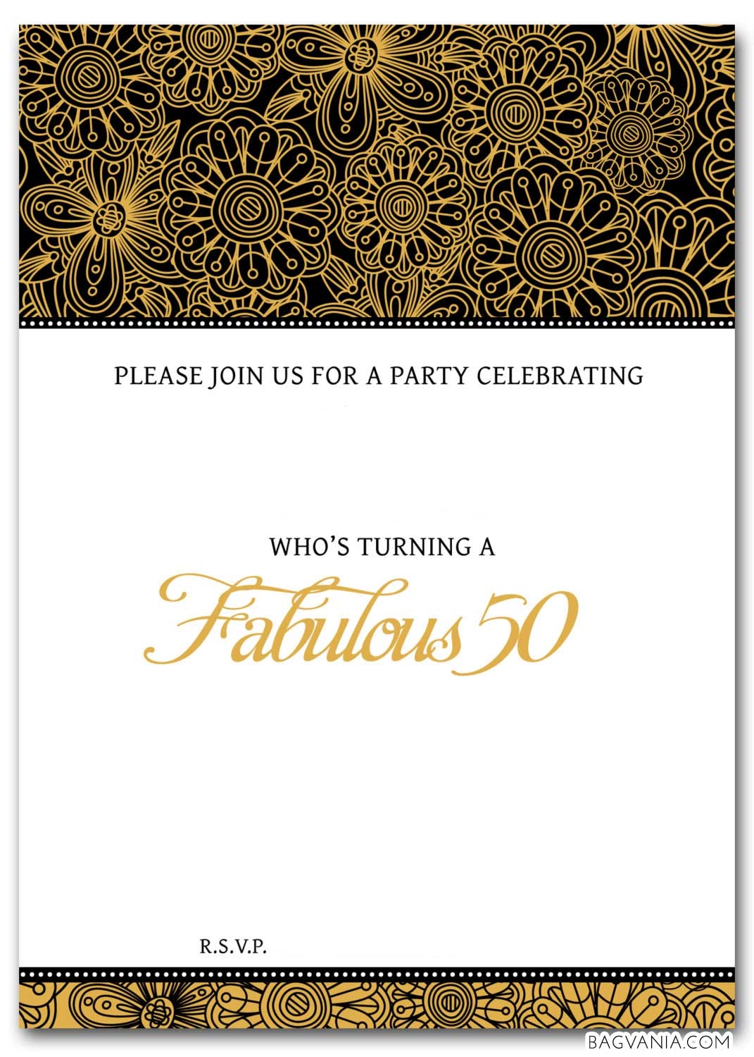 50Th Party Invitation Templates