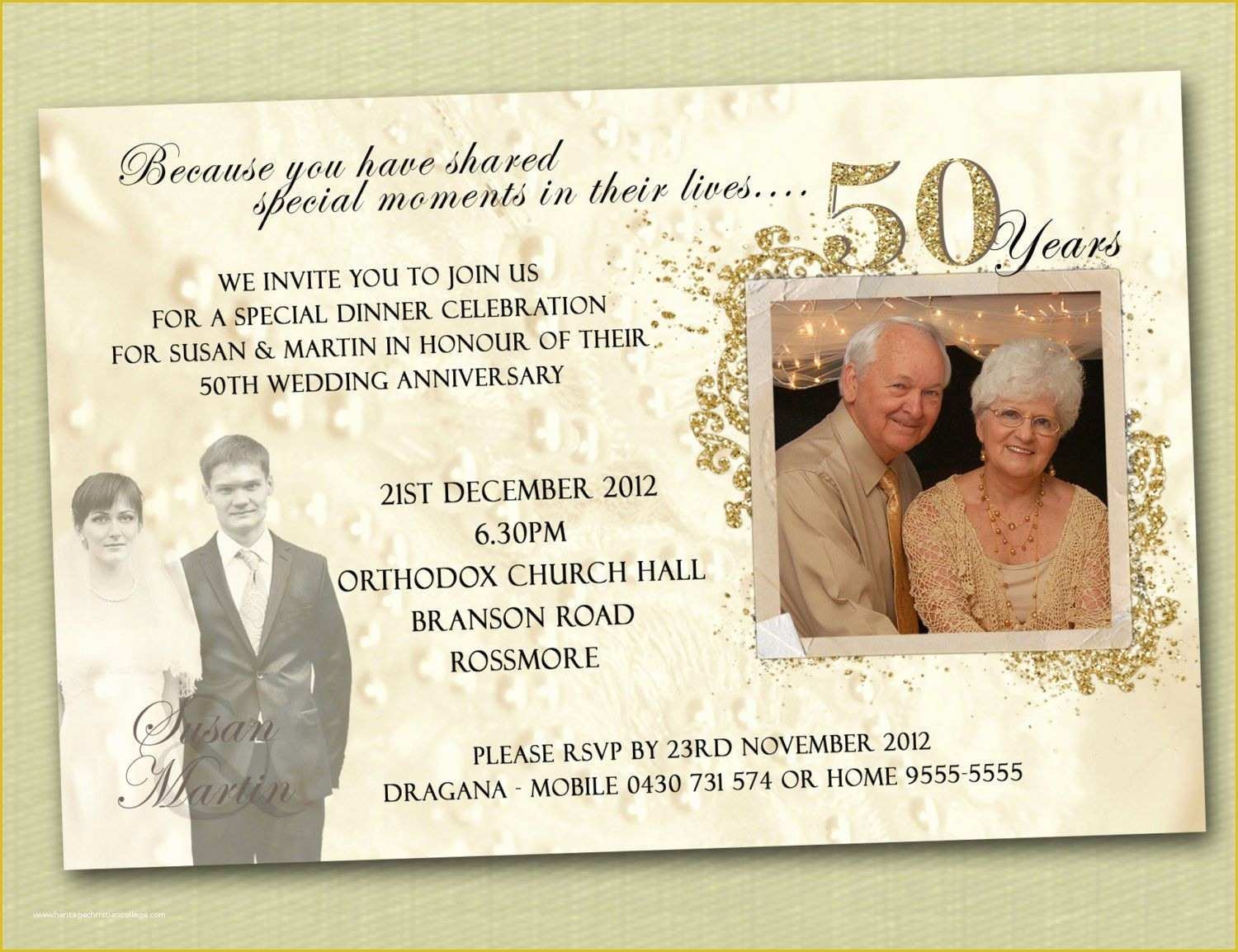 50th Wedding Anniversary Invitations Free Templates Of Free 50th