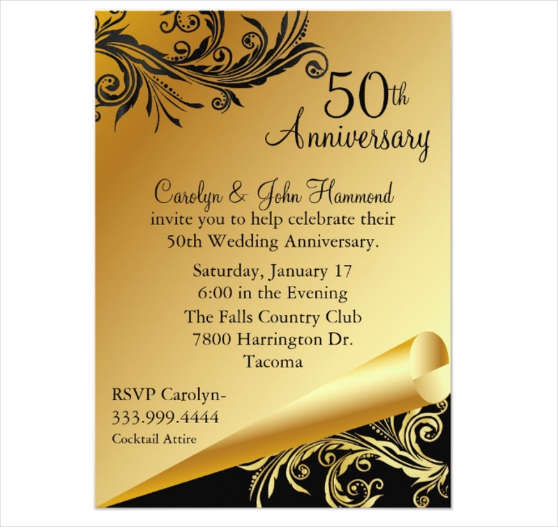 free 40th wedding anniversary invitations templates