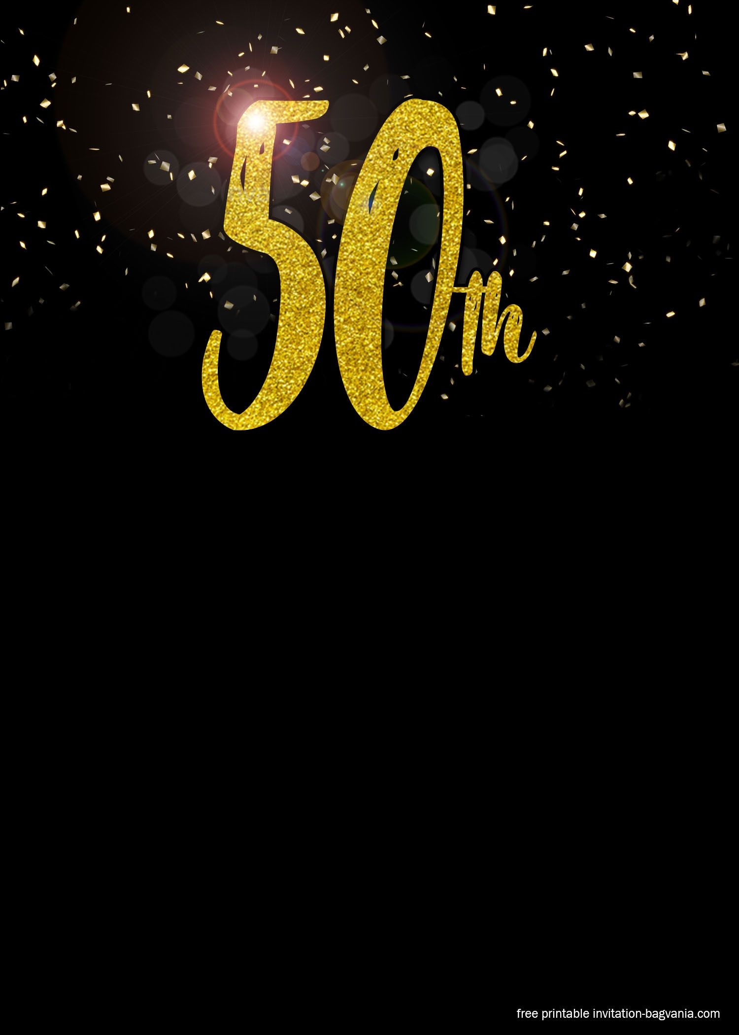 50th Wedding Invitations Template