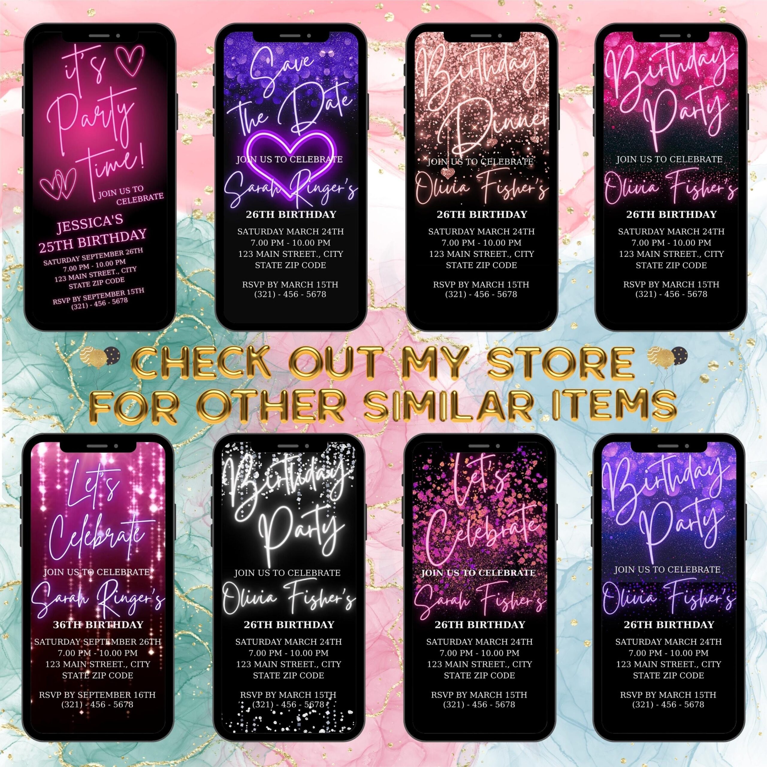 55th birthday invitation template