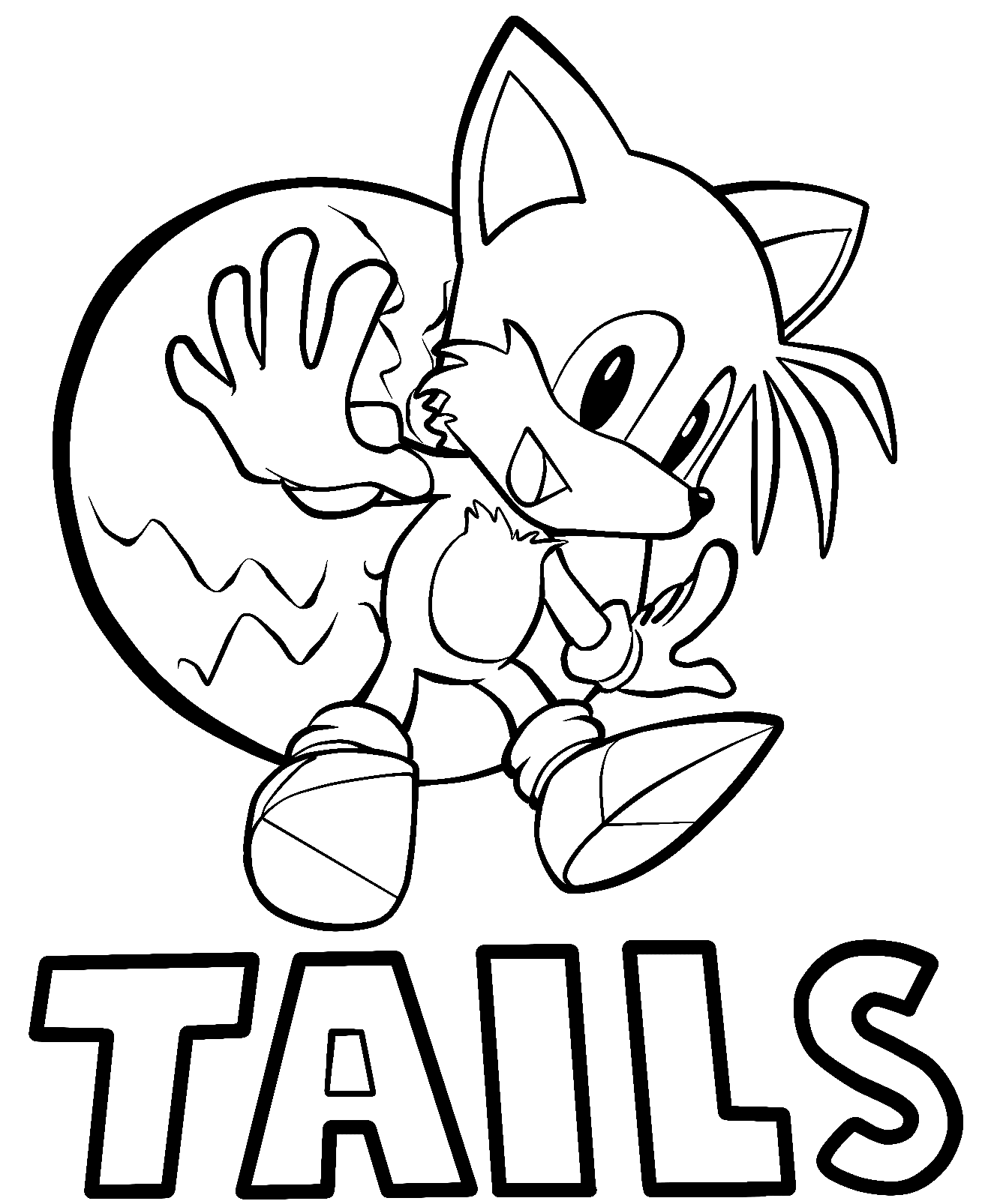 Tails Coloring Page