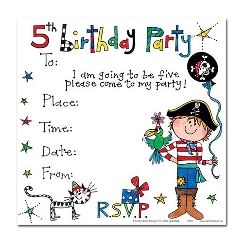 5th Birthday Invitation Cards