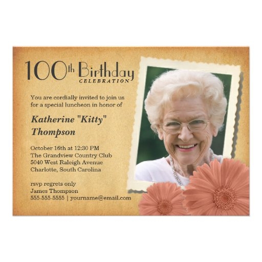 600 100th Birthday Party Invitations 100th Birthday Party 