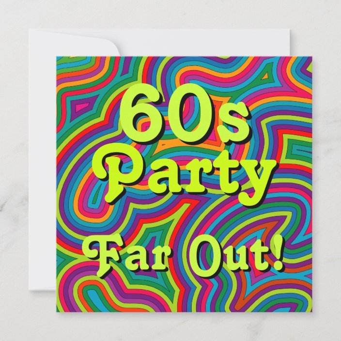 60s party invitation templates