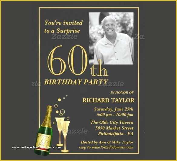 60th Birthday Party Invitation Templates Free Download Of 26 60th 