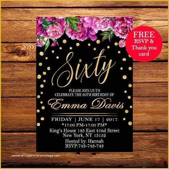 60th Birthday Party Invitation Templates Free Download Of 60th Birthday