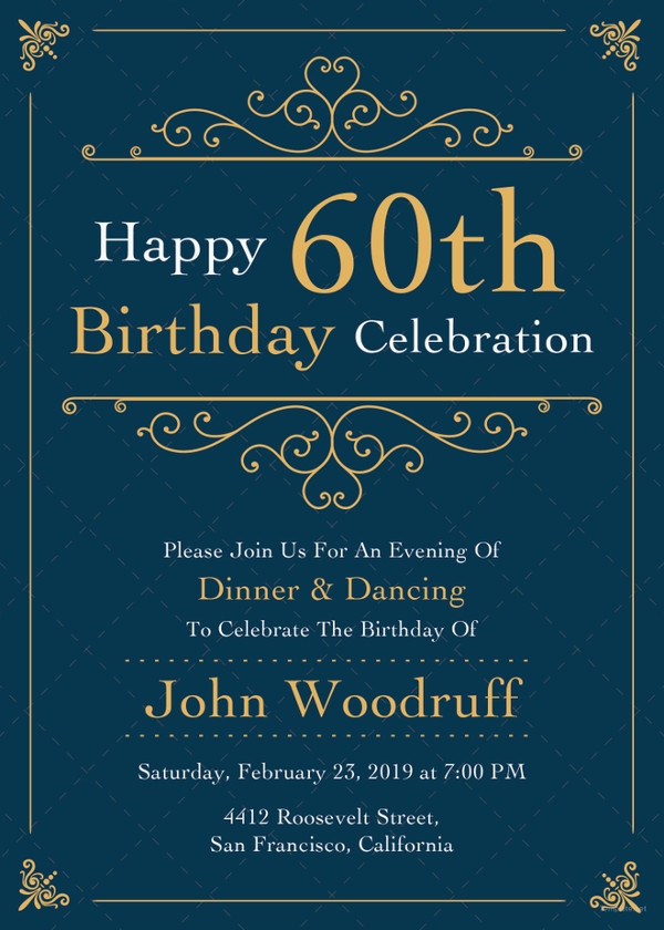 60th Invitation Template