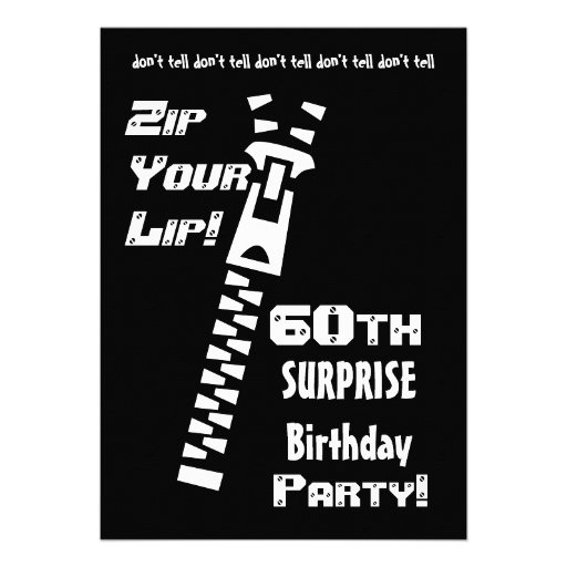 60th SURPRISE Birthday Party Invitation Template Zazzle