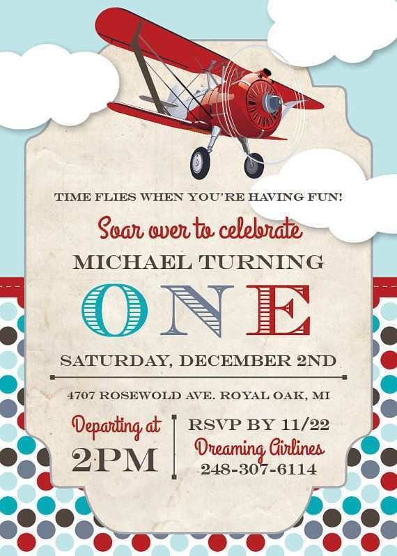61 Customize Our Free Airplane Birthday Invitation Template Download 