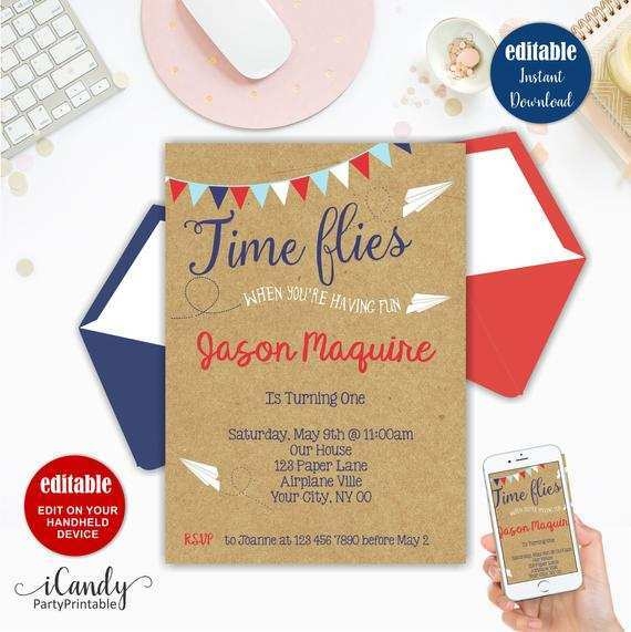 68 The Best Airplane Birthday Invitation Template Layouts With Airplane 