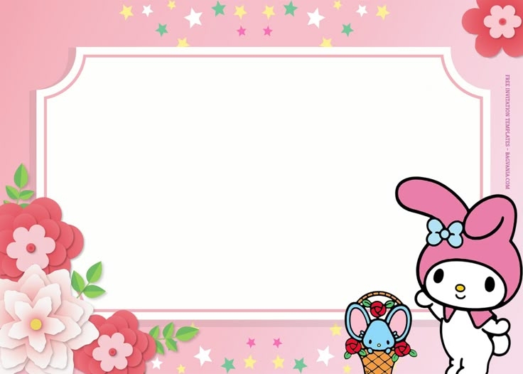 my melody birthday invitation template free