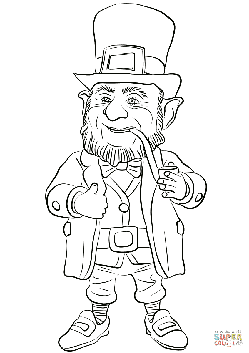 free printable leprechaun coloring pages