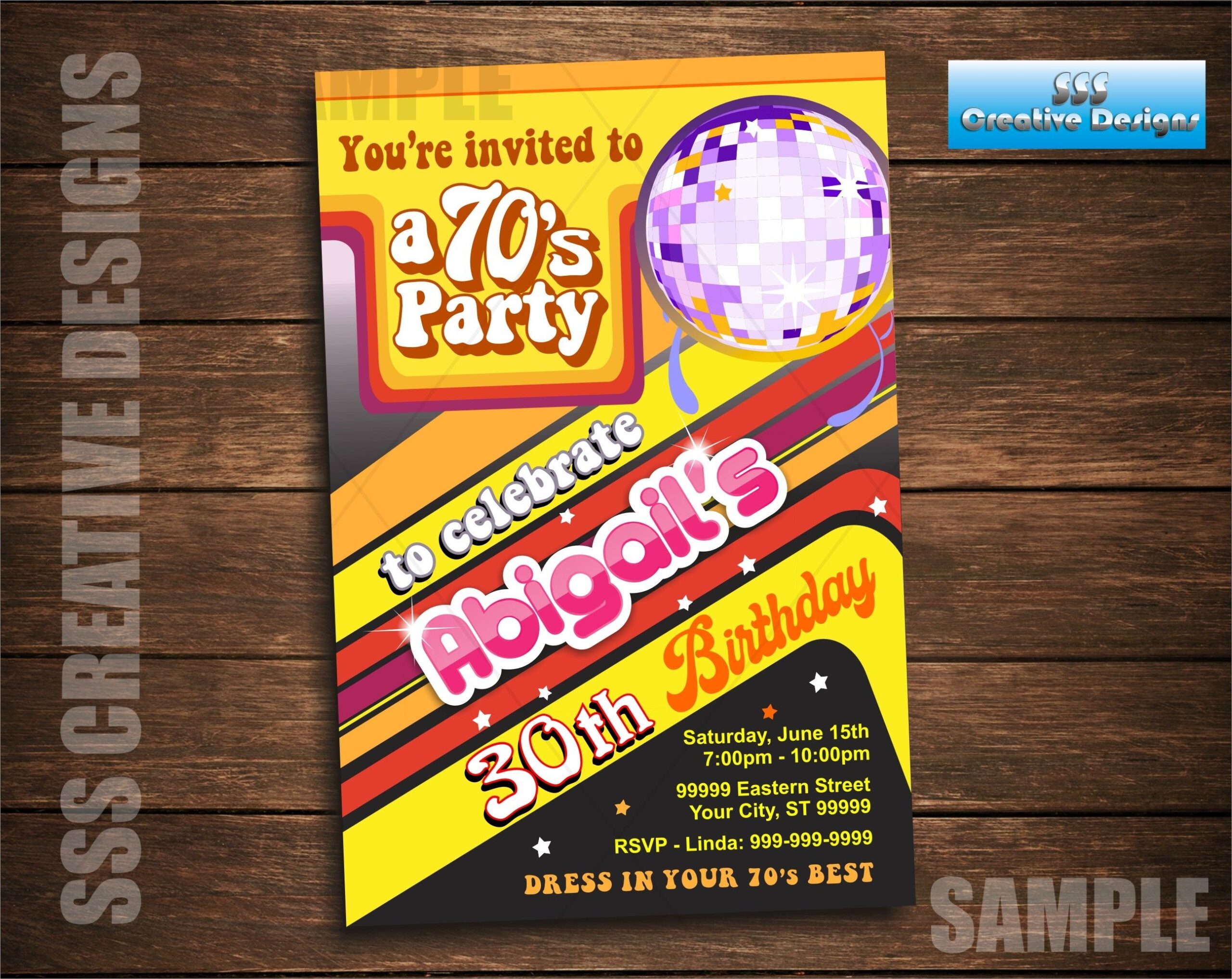 70S Invitation Template Printable Word Searches
