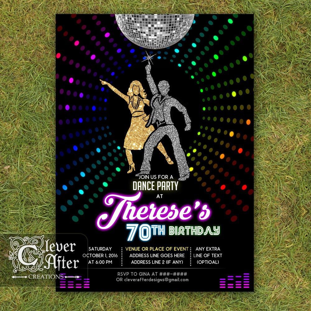 70S Party Invitations Templates Free Printable Calendars AT A GLANCE