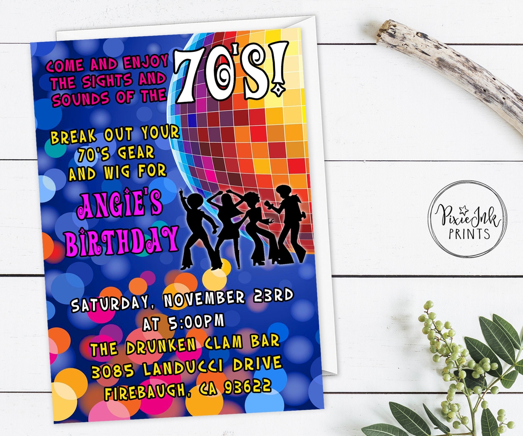 70s Party Invitations Templates Free Printable Templates