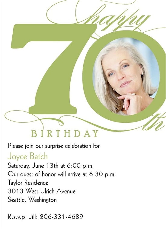 70th Milestone Birthday Party Invitations FREE Printable Birthday 